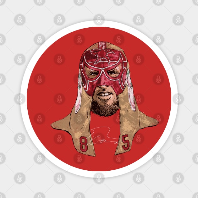 George Kittle San Francisco Luchador Mask Portrait Magnet by Chunta_Design